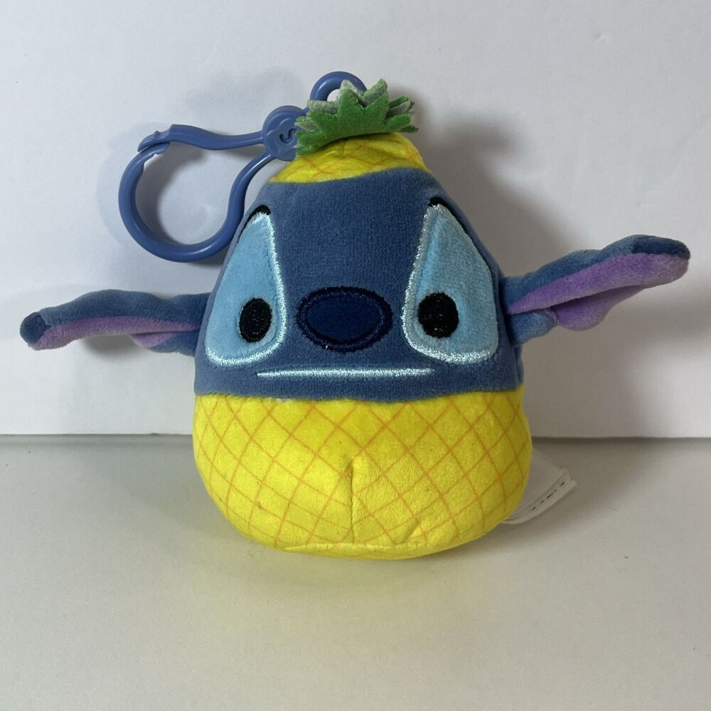 Squishmallows Disney Stitch Pineapple Plush Key Chain